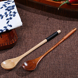 Avis cuillère en bois louche à dessert dessert crème glacée thé cuillère à café f brun foncé 20cm