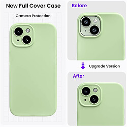 Coque Silicone Verte + 2 Verres Trempes Pour iPhone 15 Little Boutik®