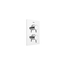 Bristan PM2 Shcdiv C Prism de douche double contrôle thermostatique à encastrer avec Integral deux prise de courant Inverseur, Chrome