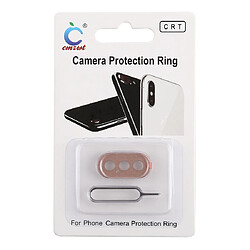 Acheter Wewoo Couvercle de bague de protection d'objectif de caméra arrière avec aiguille d'outil d'éjection de plateau pour iPhone XS Max or rose