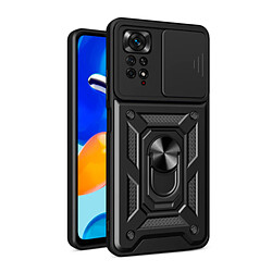 PHONECARE Coque Magnetic Military Defender Slide Window Anti-Impact pour Xiaomi Redmi Note 11 Pro - Noir