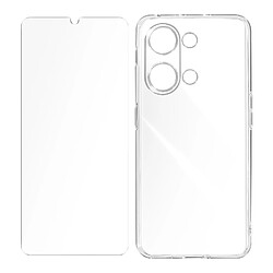 Avizar Coque pour OnePlus Nord 3 5G Silicone Gel et Verre Trempé 9H Transparent