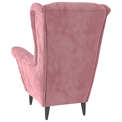 Acheter vidaXL Fauteuil rose velours