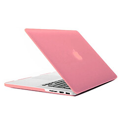 Wewoo Housse Étui rose pour Macbook Pro Retina 13,3 pouces Cas de protection en plastique dur givré