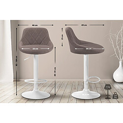 Non Tabouret de bar Lazio tissu blanc