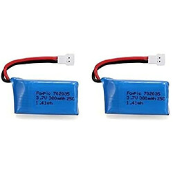 Lot de 2 Batteries LiPo 3.7V 380mAh