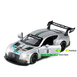 Universal 1: 32 Bentley Continental GT3 modèle voiture moulée sous pression cadeau tiré vers le gris.(Gris)