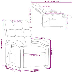 vidaXL Fauteuil de massage inclinable électrique Rouge bordeaux Tissu pas cher