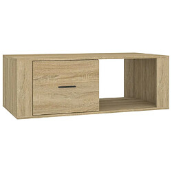 Maison Chic Tabls basse,Table Console pour salon Chêne sonoma 100x50,5x35 cm Bois d'ingénierie -MN73018