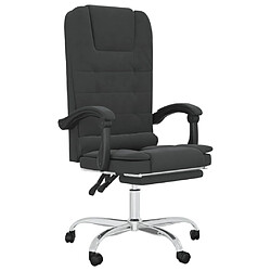 vidaXL Fauteuil de massage inclinable de bureau Noir Similicuir