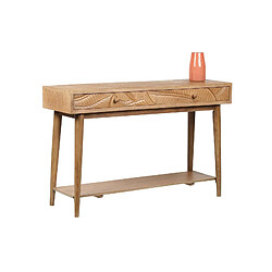 BOIS & CHIFFONS Console sculptée 2 tiroirs | Manguier Floria