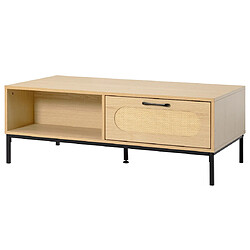 Bestmobilier Nagato - table basse - bois - 110 cm