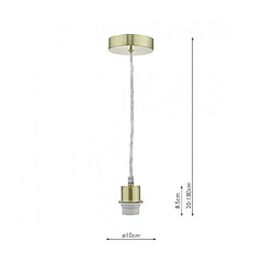 Luminaire Center Suspension design Basic Laiton satiné 1 ampoule 8,5cm