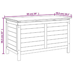 vidaXL Boîte de rangement de jardin anthracite bois massif de sapin pas cher