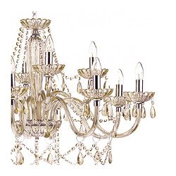 Acheter Luminaire Center Chandelier sans abats jours Raphael Chrome poli,verre à champagne 12 ampoules 70cm