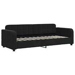 vidaXL Lit de repos sans matelas noir 80x200 cm velours