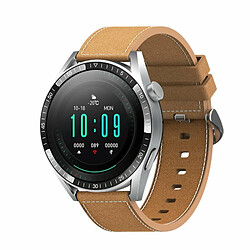 Gt8 Smart Watch 1.5 Pouces Écran Rond Ultra-Mince Paiement Hors Ligne Appel Bluetooth Montre De Sport Argent Marron