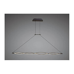 Luminaire Center Suspension Sahara 42W LED 2800K, 3400lm, acrylique givré/marron oxydé