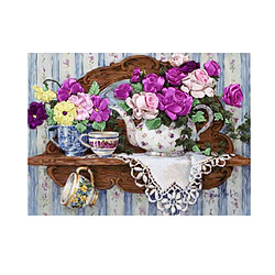 kit de broderie ruban pour débutant coloré motif de fleurs bricolage décor