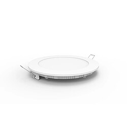 Inspired Downlight encastré rond 6 pouces 12W blanc naturel 4000K, 1000lm, cadre blanc, Inc. Driver