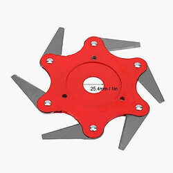 Avis Tondeuse à gazon Eater Tête de coupe débroussailleuse Outil 6 Lames en acier Rasoirs 65Mn rouge