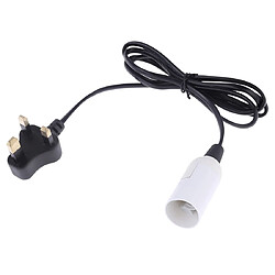 Wewoo Prise d'alimentation de lustre de bougie de fil E14 avec le câble d'extension de 1.2mpetit UK Plug White