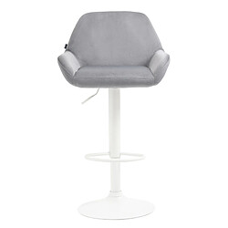 Non Tabouret de bar Braga velours blanc