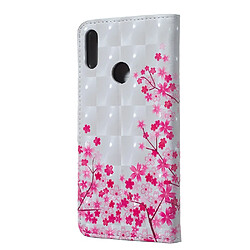 Avis Wewoo Housse Coque Étui en cuir à rabat horizontal Sakura Pattern 3D pour Huawei Y7 2019avec support et fentes cartes et cadre photo et portefeuille