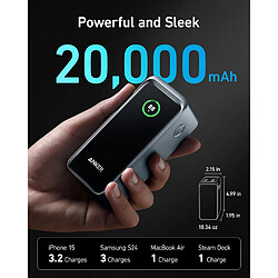 Acheter SANAG Prime Power Bank, Chargeur Portable 20 000 Mah Avec Sortie 200 W, Affichage Numérique Intelligent, 2 Usb-C Et 1 Usb-A Compatible Avec Les Iphone 14/13, Samsung, Macbook, Dell, Etc.