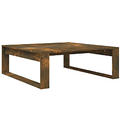 vidaXL Table basse Chêne fumé 100x100x35 cm Bois d'ingénierie