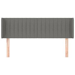 Avis Maison Chic Tête de lit scandinave avec oreilles,meuble de chambre Gris foncé 147x16x78/88 cm Tissu -MN49857