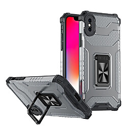 Ozzzo crystal ring coque kickstand tough rugged cover pour iphone xs max noir