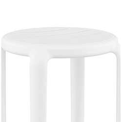 Alterego Tabouret de bar intérieur / extérieur 'PEYA' blanc en matière plastique pas cher