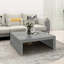 Maison Chic Table basse pour salon | Table à café Sonoma gris 100x100x35 cm Bois d'ingénierie -GKD66473