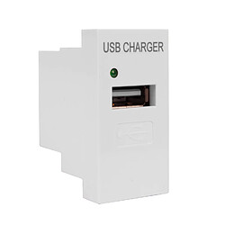 Prise USB avec chargeur - Maclean MCE727W - Connexion USB jusqu'à 1A - murale - modulaire - encastrée - blanc