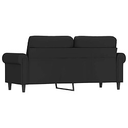 Acheter vidaXL Canapé à 2 places Noir 140 cm Velours