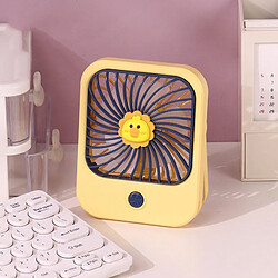 Avis (Jaune) Petit Ventilateur Portatif Chargement Usb Ventilateur Portable à Cinq Pales De Refroidissement Par Brise Puissant