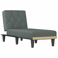 Maison Chic Chaise longue Jardin| Bain de soleil Relax | Transat gris foncé tissu -GKD54621