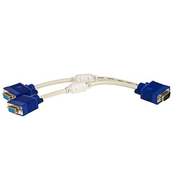 Avis Akyga AK-AD-20 Adaptateur de câble VGA Y mâle vers 2 x femelle Bleu