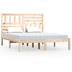 vidaXL Cadre de lit sans matelas bois massif de pin 140x200 cm