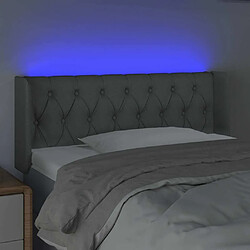 Avis Maison Chic Tête de lit scandinave à LED,meuble de chambre Gris clair 93x16x78/88 cm Tissu -MN58284