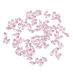 100x cristal perles à facettes en verre charme pendentifs percés bricolage artisanat rose