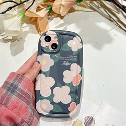 GUPBOO Étui pour iPhone13 Bracelet de cas de téléphone d'art de fleur de peinture à l'huile de sens de la meilleure qualité