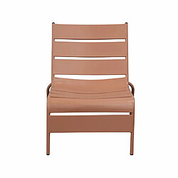 Avis Mes Fauteuil relax de jardin en métal avec repose pieds terracotta - BACA