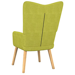 Maison Chic Chaise de relaxation | Fauteuil relax avec tabouret Vert Tissu -GKD58624 pas cher