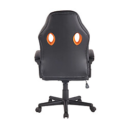 Avis Decoshop26 Fauteuil de bureau design sportif en synthétique noir maille orange BUR10484