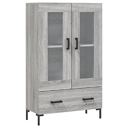 vidaXL Buffet haut sonoma gris 69,5x31x115 cm bois d'ingénierie