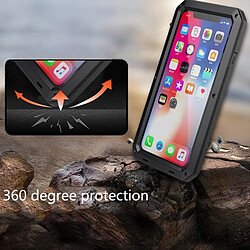 Wewoo Coque Étui de protection étanche en métal antichoc pour iPhone XR (argent)