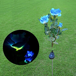 Wewoo Solaire LED artificielle rose lanterne jardin décoration lampe de pelouse bleu