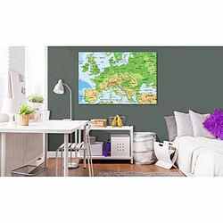 Paris Prix Tableau Imprimé Map of Europe 40 x 60 cm